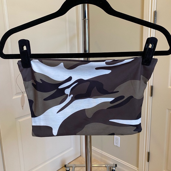 Camo crop tube top size medium large NWT - Picture 7 of 10